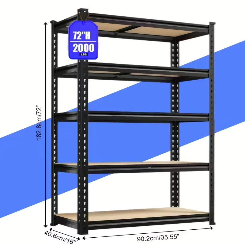 Nnovaroom 72" Adjustable Metal Double Layer Column Shelving, Commercial Grade Utility Rack for Warehouse, Basement, Kitchen