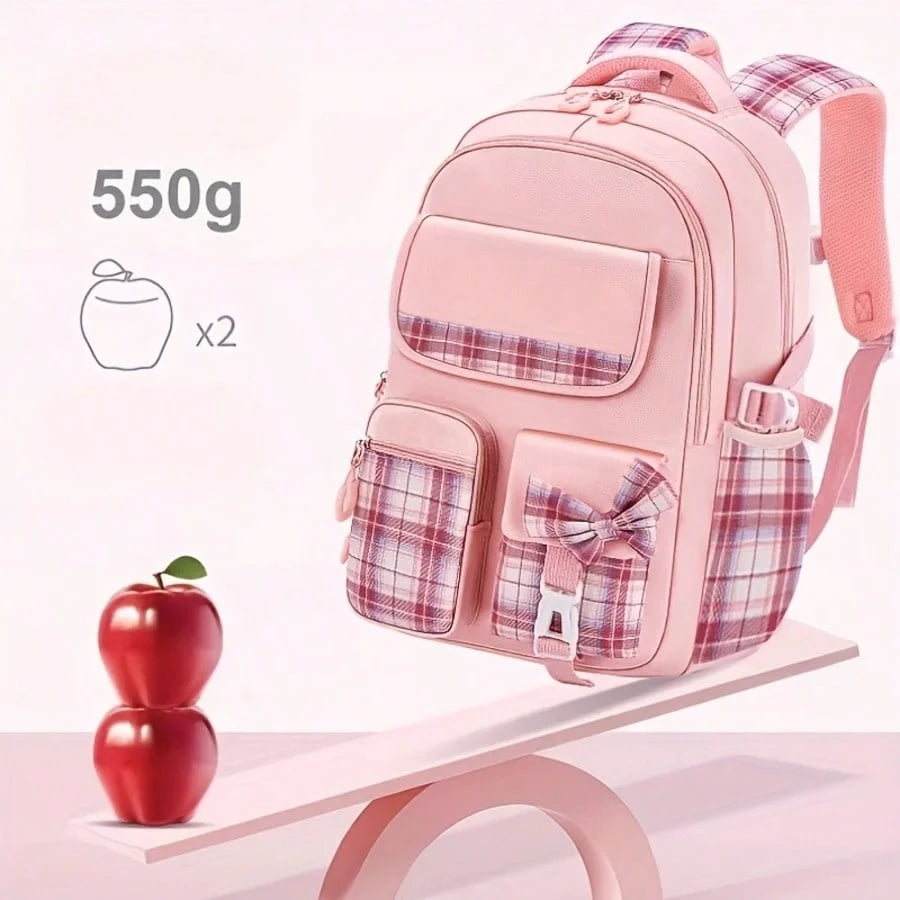 Backpack Student Backpack With Multiple Pockets, Large Capacity, Breathable And Lightweight Schoolbag With Reflective Strips