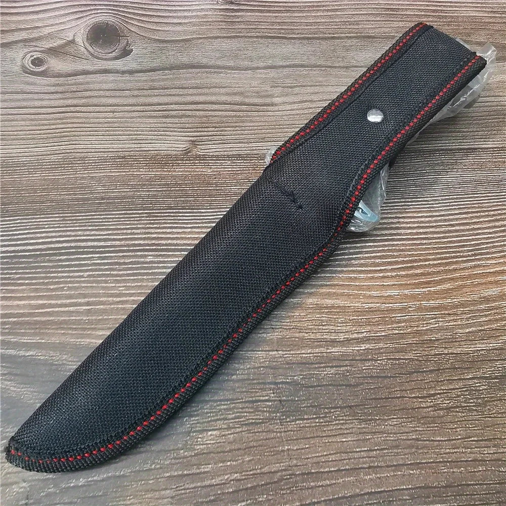 10.4 Inch (265mm) 9CR18MOV Stainless Steel Fixed Blade Knife - High Hardness Camping, Hunting, Outdoor Survival Knife with Sheat