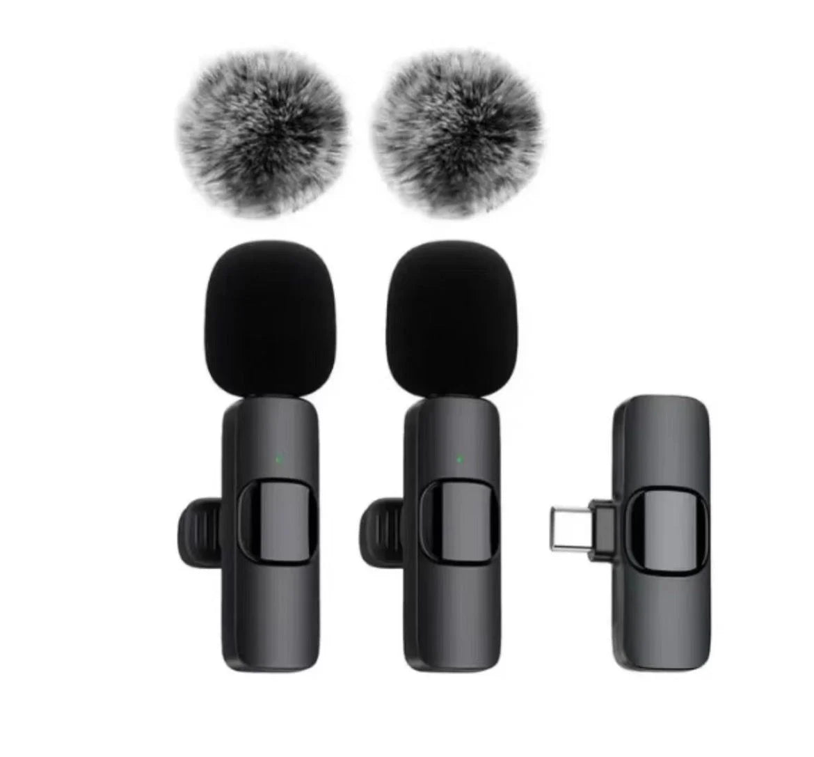 LISM Wireless Lavalier Microphones Two Pack Clip-On For iPhone Android