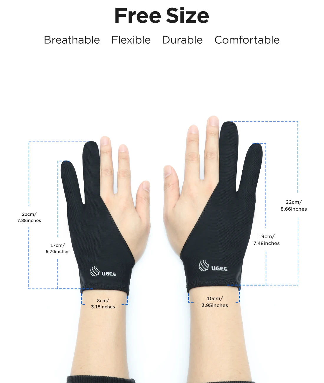 UGEE Drawing Glove Free Size for Graphics Drawing Tablet Digital Pen Tablet 1 piece