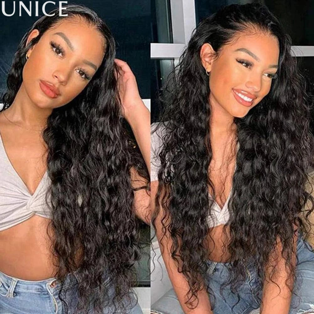 UNice Natural Wave Human Hair Bundles Natural Black 100% Human Hair Bundles 100Grams Bundle Virgin Hair Extension 1/3 Pcs