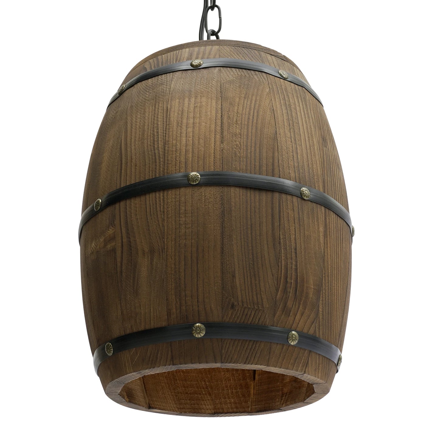 Retro Wood Wine Barrel Pendant Light,Industrial Ceiling Lamp ,Vintage Chandelier Light Fixtures for Bar Cafe Home Restaurant