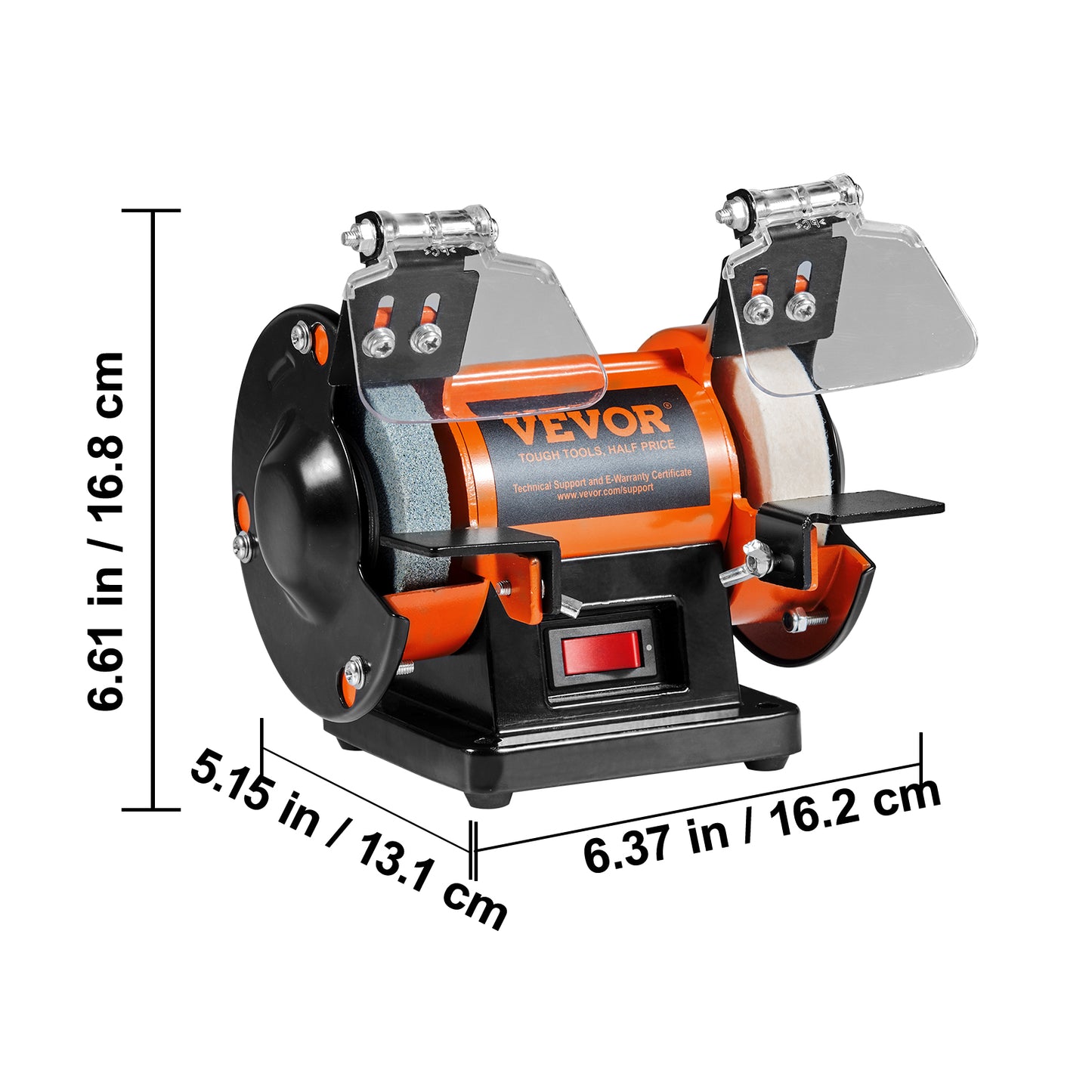 VEVOR 3in Jewelry Polisher Buffer Brushless Adjustable Speed Mini Multi-purpose Bench Grinder Polishing Machine for Gemstones
