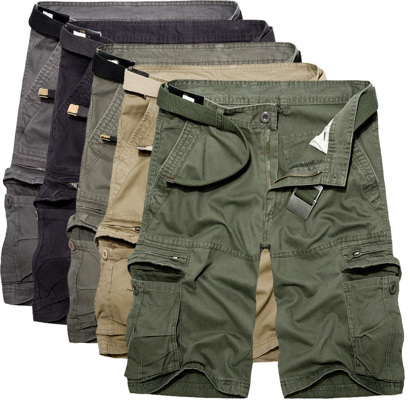 Long-Term Wholesale Amazon Large Size Trousers Overalls Shorts Loose Men's Multi-Pocket Mid-Pants Beach Pants Men's Trousers