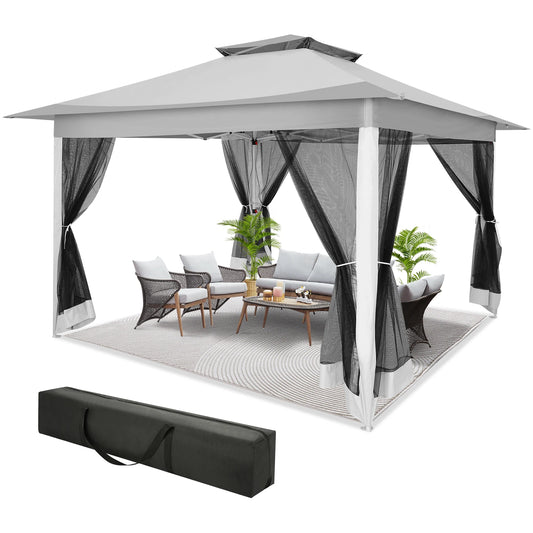 Tooluck Portable Pop Up Gazebo Canopy Tent With Mosquito Netting