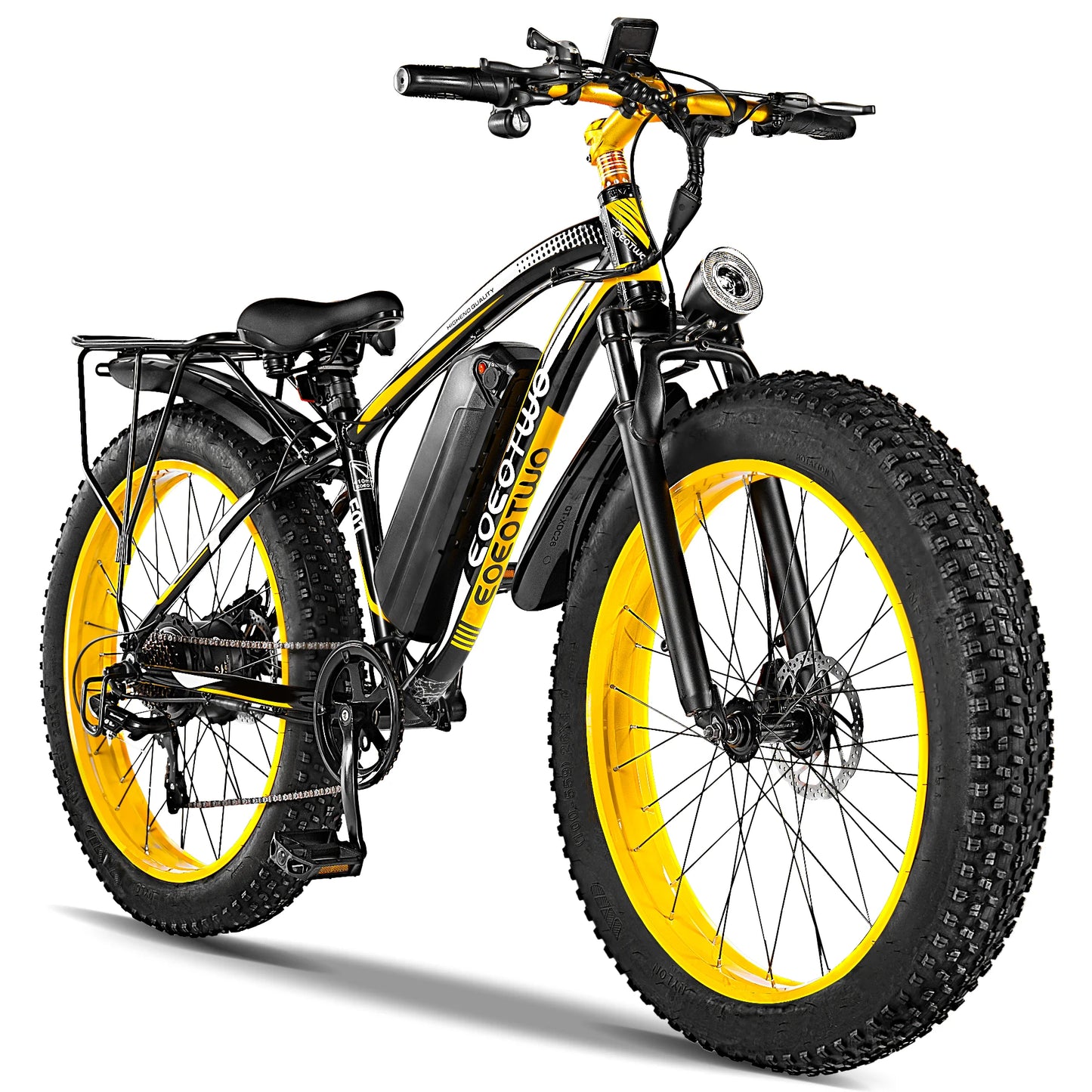 Electric Bike for Adults 1500W Peak Motor 34MPH Fast Speed 48V 15Ah Battery 26" Fat Tire Mountain Ebike 390lbs Max Load Aluminum