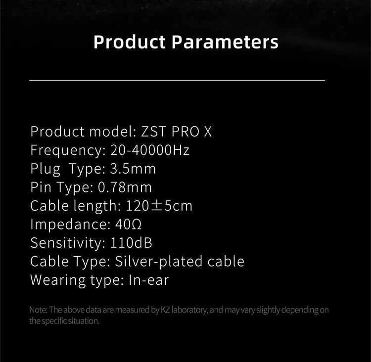 KZ ZST Pro X  1BA 1DD Hybrid Driver Wired Earbuds Deep Bass HiFi In-Ear Monitor Headphone for Gaming And Musician