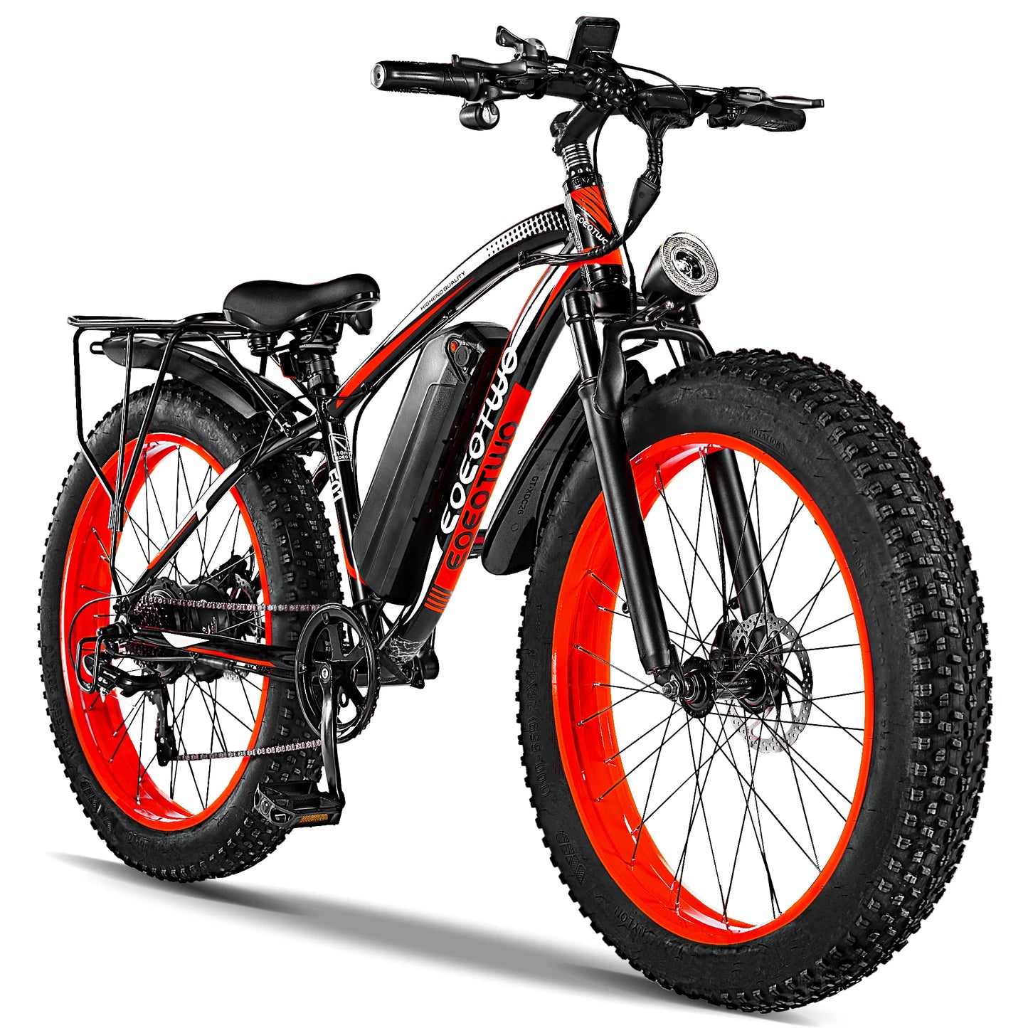 Electric Bike for Adults 1500W Peak Motor 34MPH Fast Speed 48V 15Ah Battery 26" Fat Tire Mountain Ebike 390lbs Max Load Aluminum