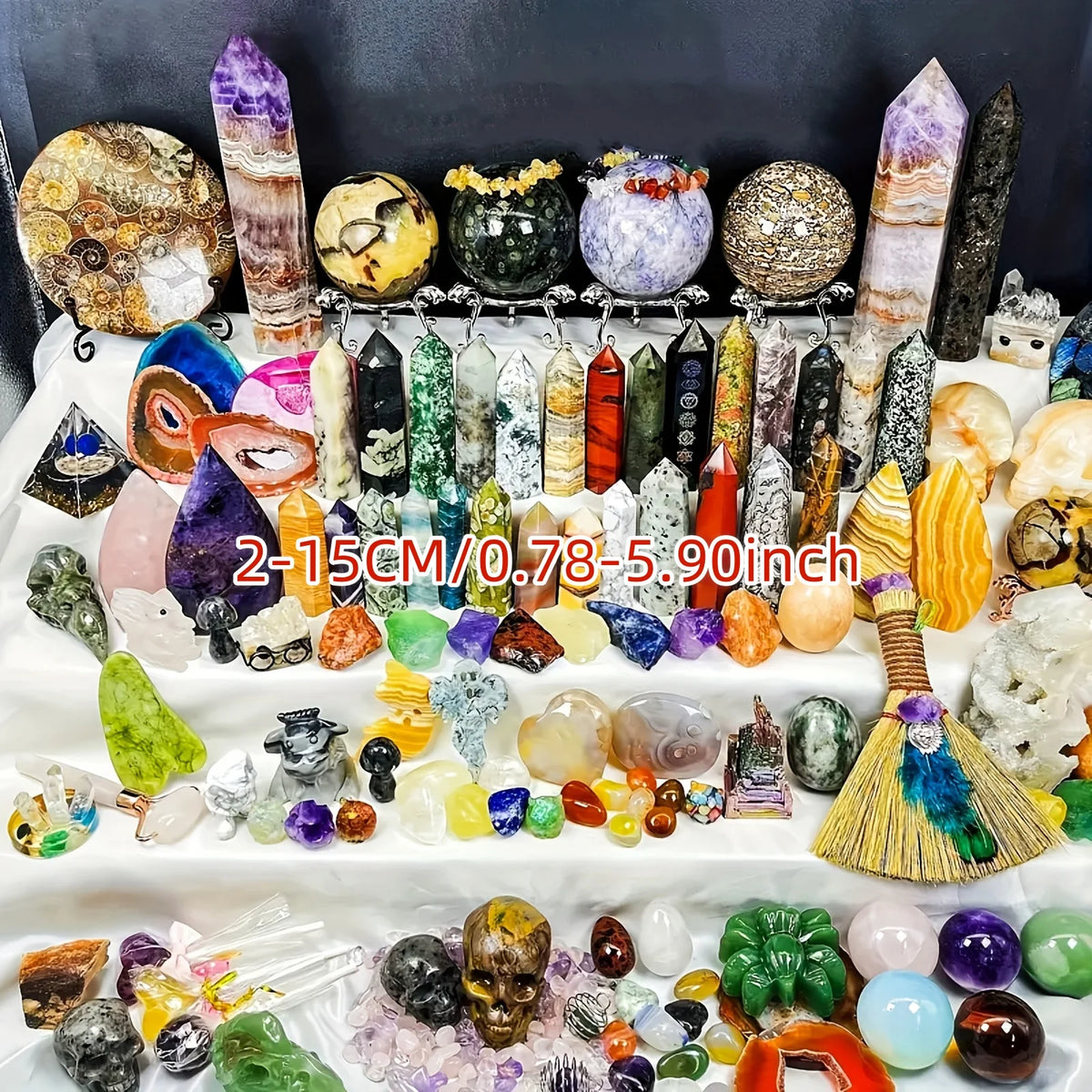 CrystalHola Mixed Crystal Gift Box With Decorative Stone Pieces
