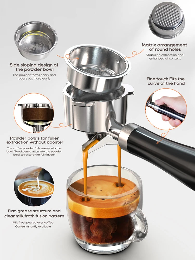 HiBREW 20Bar Semi Automatic Espresso Coffee Maker H10B