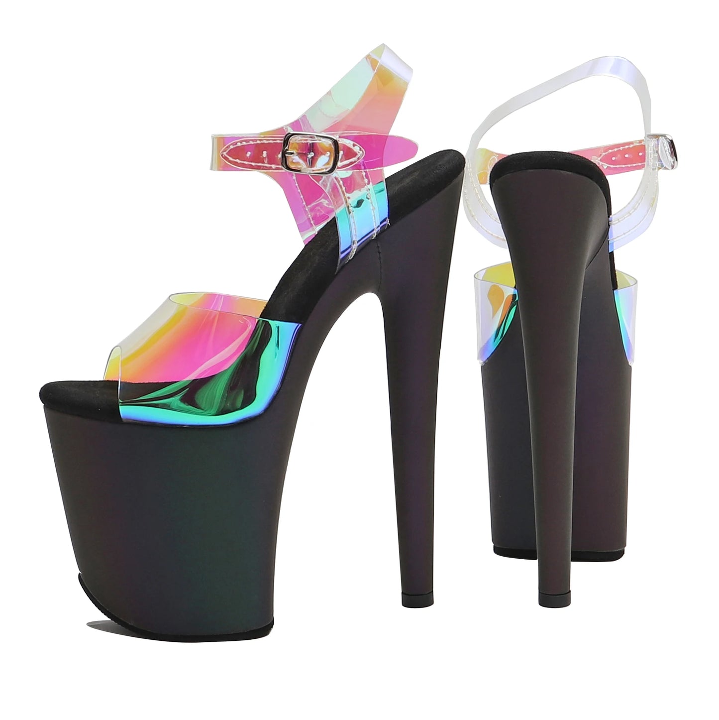 WUXIN H&P Women's Stripper Exotic Heel Sandal Platform Stiletto Pole Dance Shoes 8 In