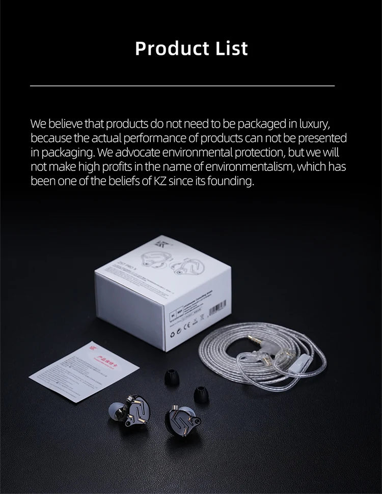 KZ ZST Pro X  1BA 1DD Hybrid Driver Wired Earbuds Deep Bass HiFi In-Ear Monitor Headphone for Gaming And Musician