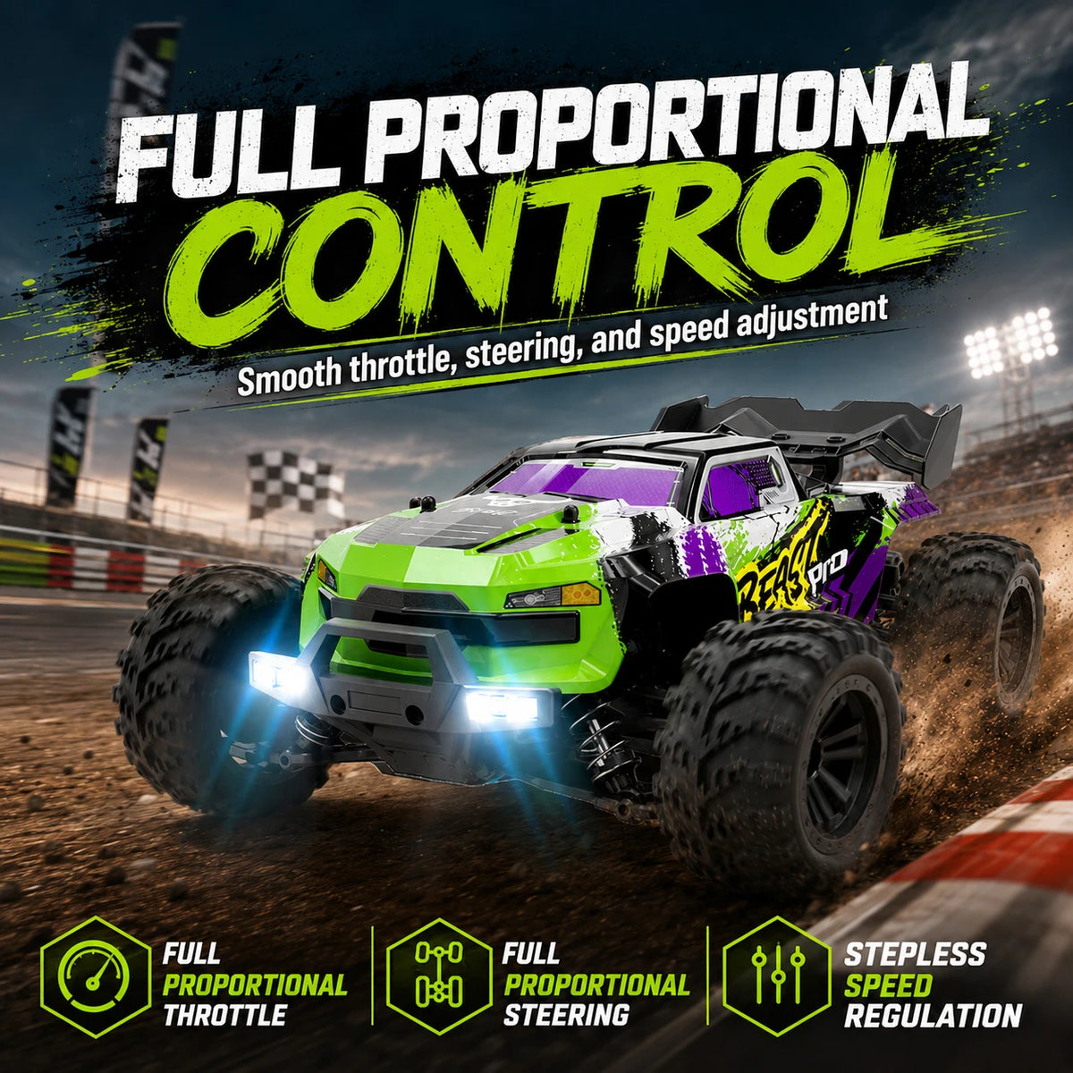 ZNLYRION RC Car Buggy 1:16 4 Wheel Drive Off-Road SG116MAX PRO Vehicle Optional Brushless Motor Anti-Slip Tire Remote Control Racing Truck