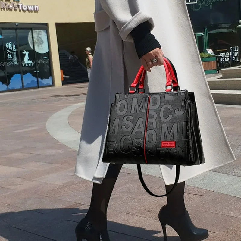PU Leather Casual Crossbody Bags for Women Ladies Luxury Designer Tote Handbag Female Large Capacity Travel Shoulder Bag Sac