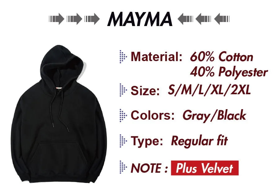Customized Hoodies For Men And Women Long Sleeved  High Quality Hooded DIY Photos Or Text Thick Hoodies Shipped From US