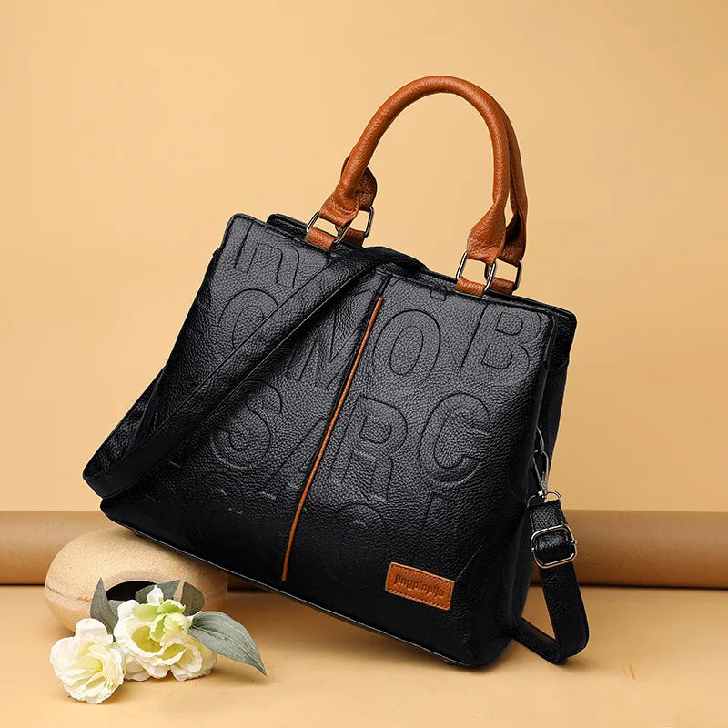 PU Leather Casual Crossbody Bags for Women Ladies Luxury Designer Tote Handbag Female Large Capacity Travel Shoulder Bag Sac