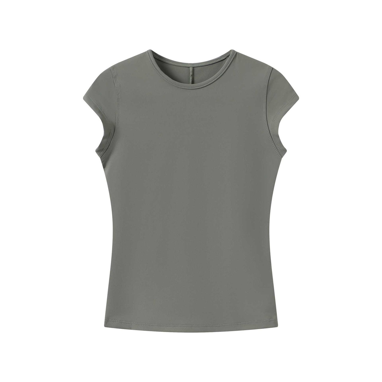 Spot Tankair Sexy Skin-Friendly Nude Elastic Tight Fitness Right Shoulder Small Flying Sleeve T-Shirt Sports Quick-Drying Top