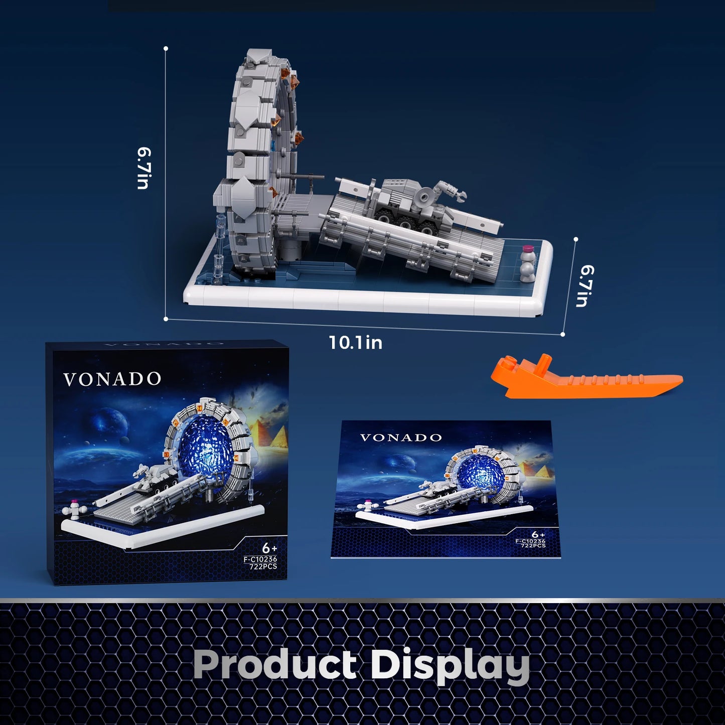 Stargateal Building Block Kit, Movie Space Travel Scenes Mobile Chariots Bricks Toys Children Gifts (722PCS)