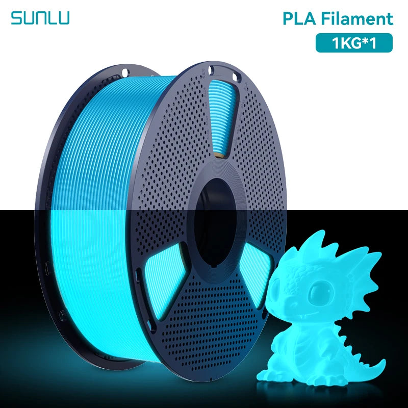 SUNLU PLA Glow in Dark PLA Filament Neatly Wound Luminous 1.75mm 1KG/Roll Fit Most FDM 3D Printer Fast Shipping EU Warehouse