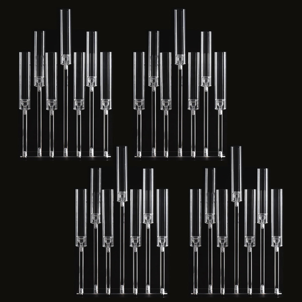 VINCIGANT Seven Arm Acrylic Candelabra For Table Decor