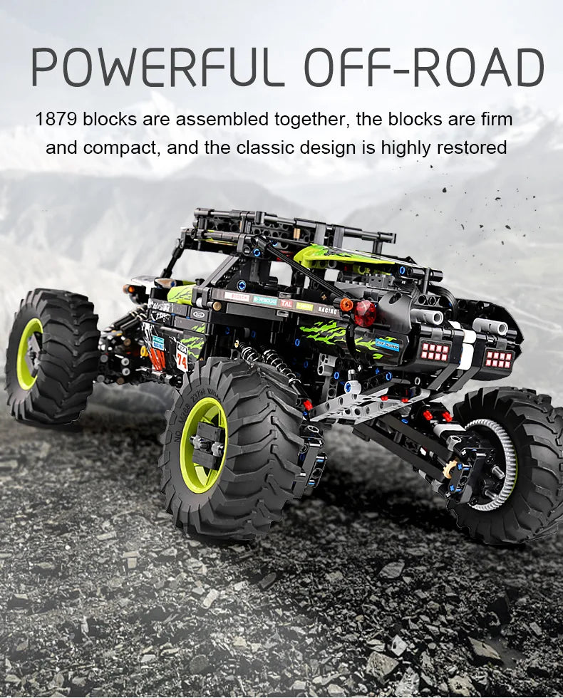 Mould King 18002 Technical Car Toys The MOC-19517 4WD RC Buggy Building Block Assembly Car Model Brick Set Kids Christmas Gift