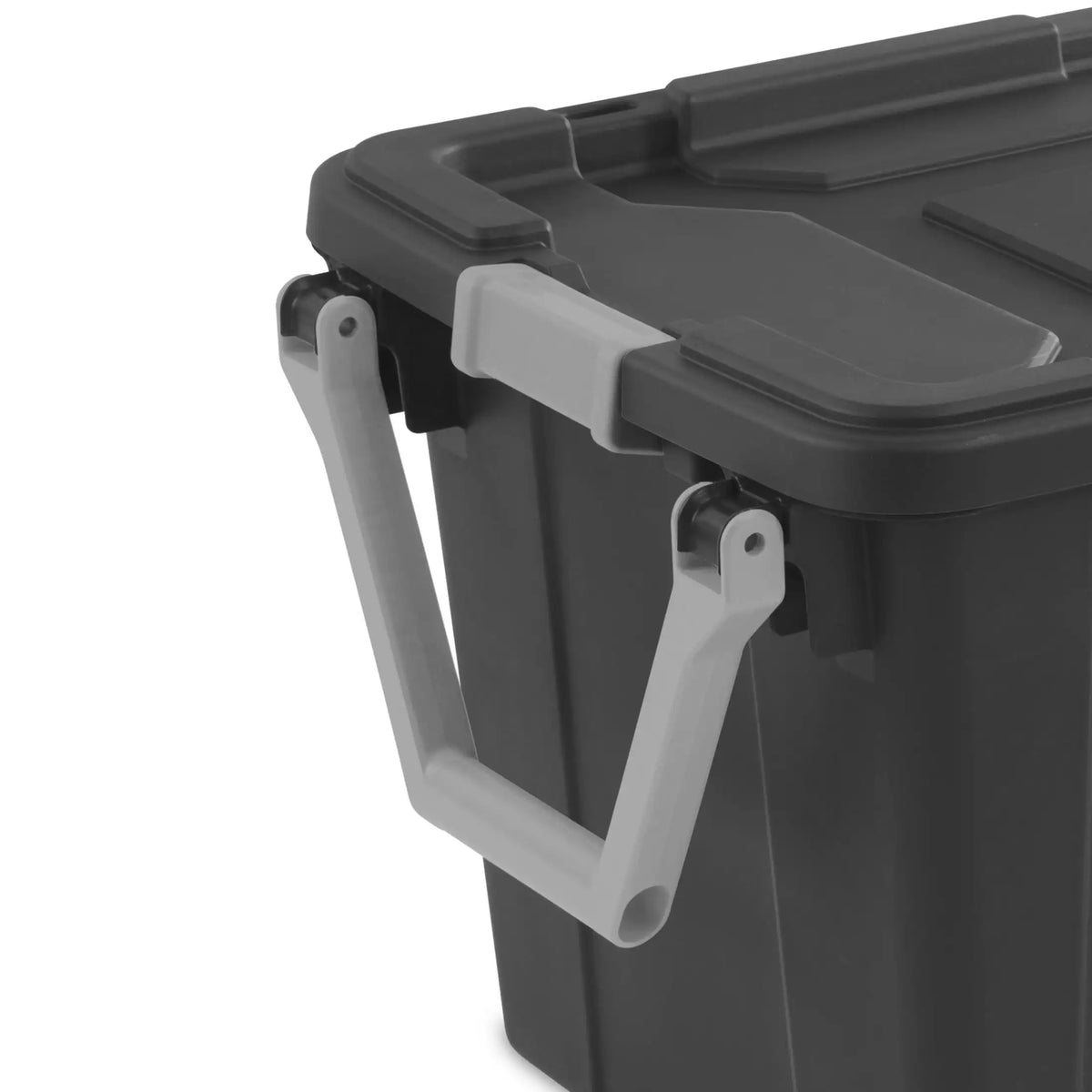 Sterilite Extra Large Storage Bin, 40 Gallon Wheeled Plastic Storage Container with Handle, Black, Pack of 2, Industrial