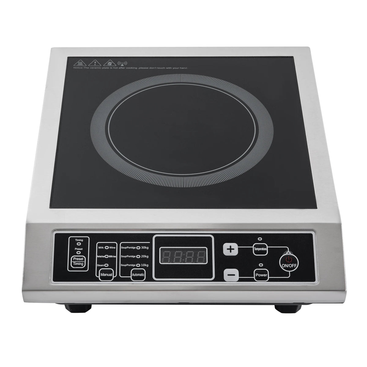 3.5KW Portable Electric Induction Cooktop, Countertop Induction Cooker with 8 Temperature Levels,IGBT Heating Induction Hob IPX4