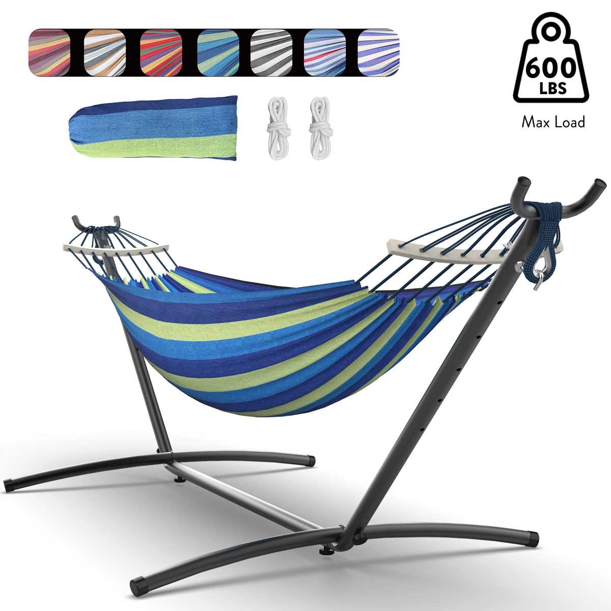 GYROOR Adjustable Outdoor Stand Hammock With Storage Bag