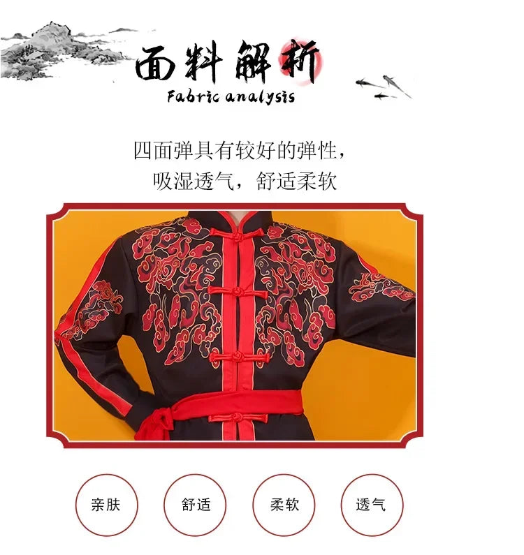Chinese Kung Fu Uniform Children Wushu Sets Baby Martial Arts Costumes Girl Suit Perform Outfit Kids Clothes Boy Tai Chi Set
