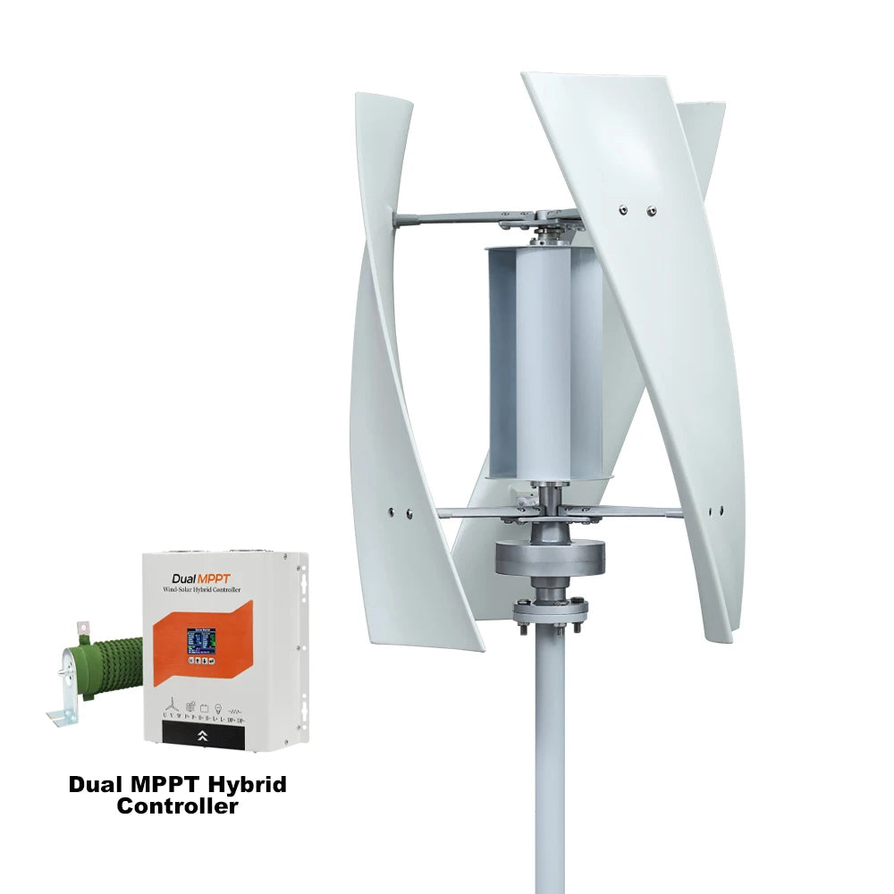 5000W 10000W Vertical Wind Turbine  12V/24V/48V Low Noise Free MPPT Controller Duty-Free Delivery In Poland