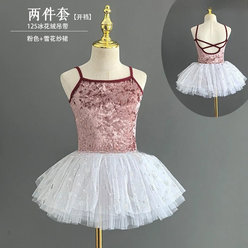 Girl's Gymnastics Leotard Ballet Training Suit Kids Jumpsuits Summer Ballet Outfits Leotards for Girls Clothing Children's Sets