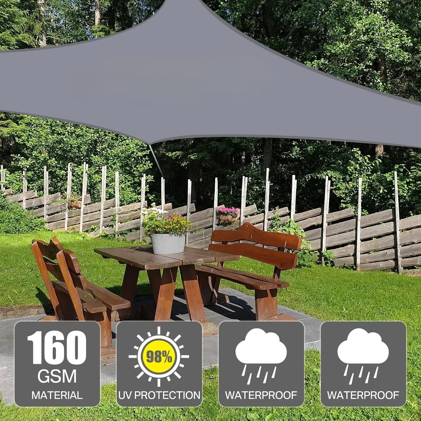 Waterproof Sun Shelter Sunshade Protection Shade Sail Awning Camping Shade Cloth Large For Outdoor Canopy Garden Patio 40%OFF