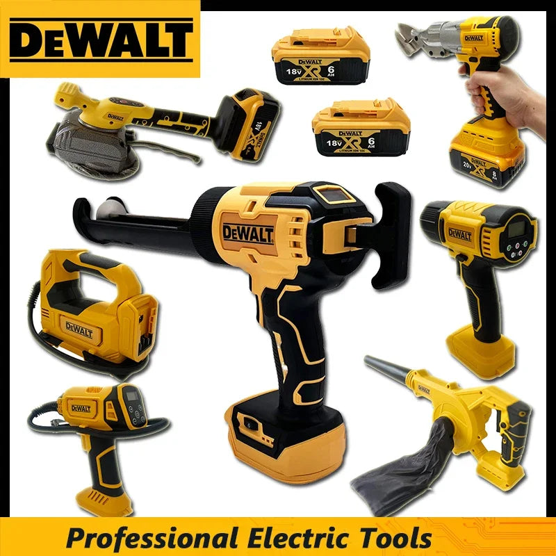 DeWalt Multifunctional Power Tools: Cordless Brushless Angle Grinder, Cutter, Electric Wrench, Polisher, Air Pump, Heat Gun