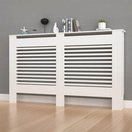 Modern MDF Wood Radiator Cover Cabinet With Ventilated Grill Shelf