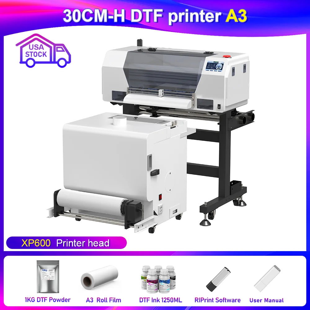 OYfame US EU Stock A3 A4 DTF Printer Impresora UV DTF A3 For Epson XP600 DTF Tshirt Printing Machine A3 For L805 UV DTF Printer