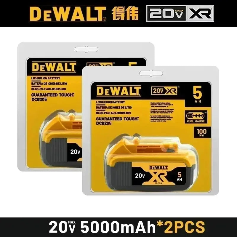 100% Original DeWalt 20V 6.0Ah Battery Power Tool Replacement for DeWalt DCB184 DCB181 DCB182 DCB200 6.0Ah 18Volt 20v Battery.