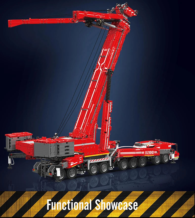 Mould King 17007/17008 Technical Car Toys Motorized LTM 11200 Crane Truck Building Block Assembly Model Brick Kid Christmas Gift