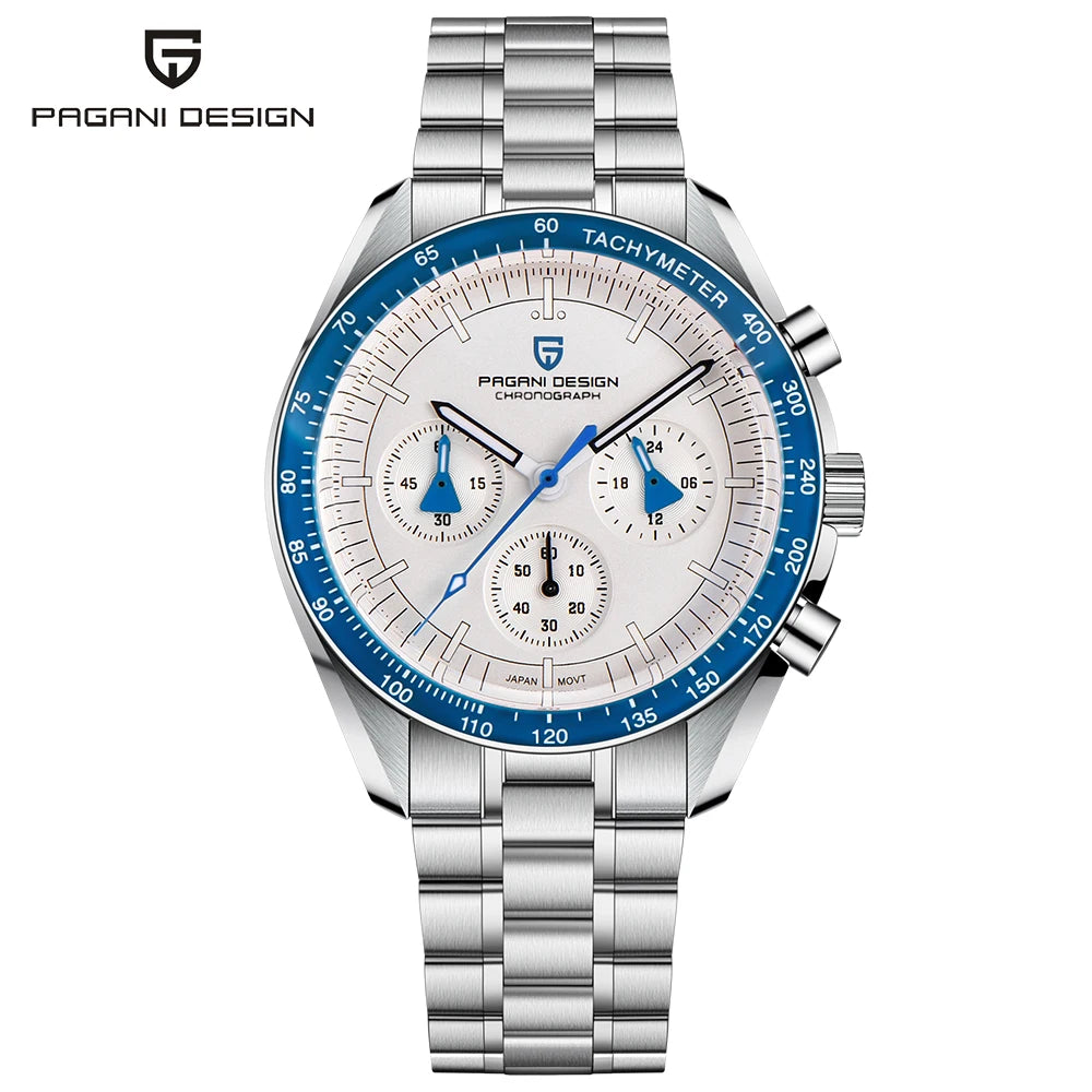 PAGANI DESIGN 1701 Moon Men's Watches Luxury Chronograph Quartz Watch For Men AR Sapphire Glass 100M Waterproof Wristwatch 2026