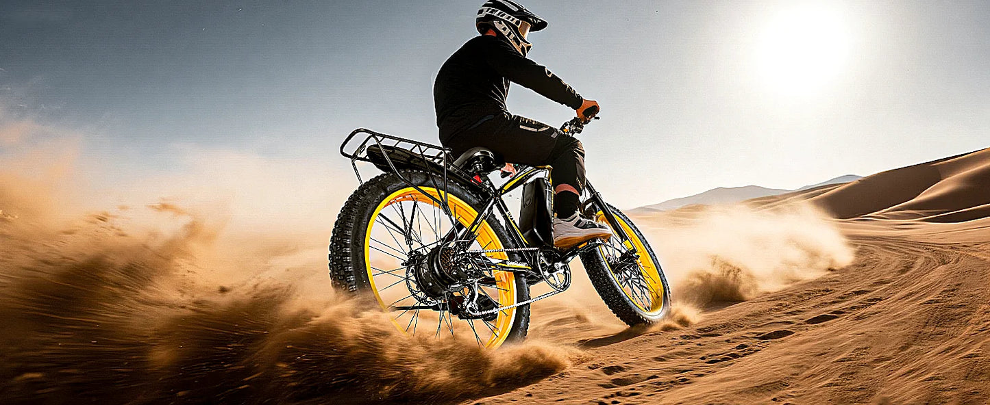 EOEOTWO 26" Fat Tire Electric Bike for Adults, 1000W Motor 1500W Peak, 48V 15Ah Battery, 34 MPH Max Speed, Up to 60 Miles Long Range