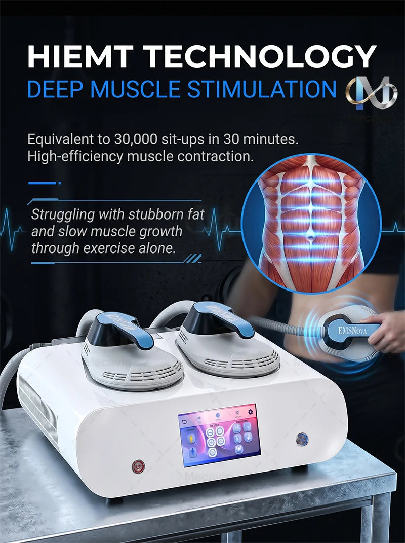 Vibration Pulse Electromagnetic Body Shaping HIEMT EMSnova RF High Intensity Professional Muscle Growth And Fat Burning Machine