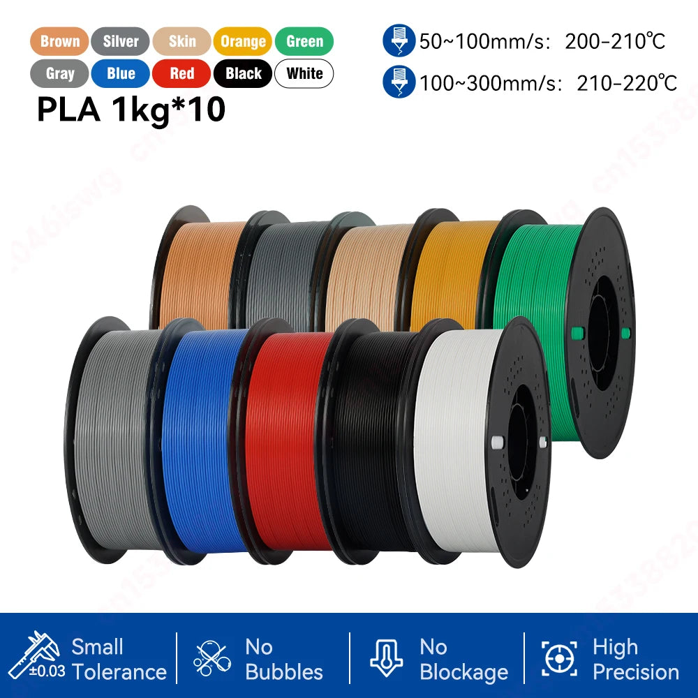KINGROON 10KG PLA/PETG Filament 1.75mm 3D Printing Plastic Material Accuracy ±0.03mm Fast Shipping Fit Most FDM Printers
