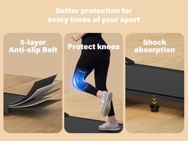 300lbs Treadmill for Home 2.5HP Treadmills Walking Pad LCD Digital Data Display 2in1 Walking Running Fitness Exercise Machine