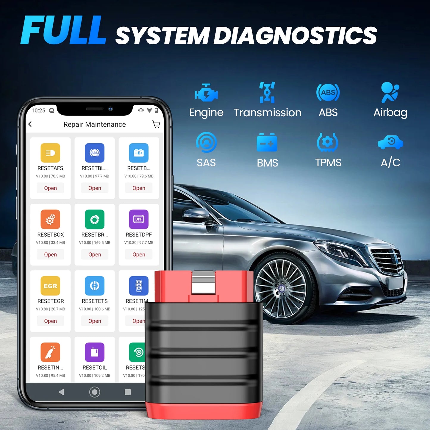 THINKCAR THINKDIAG Mini OBD2 Scanner Lifetime Free Update for All Cars Full System Diagnostic Scan Tool for iOS and Android