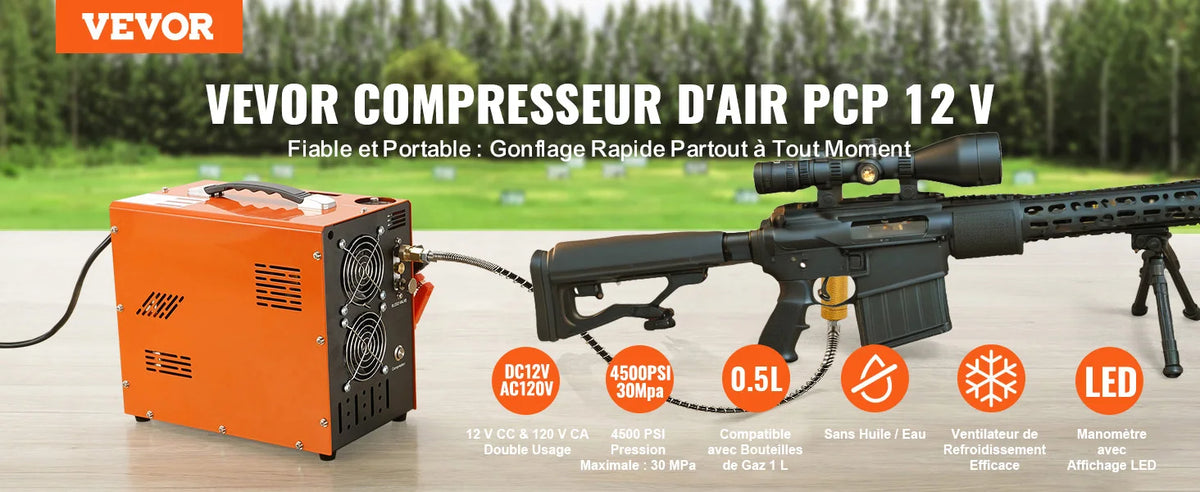SucceBuy Portable PCP Air Compressor With 4500PSI And Power Converter