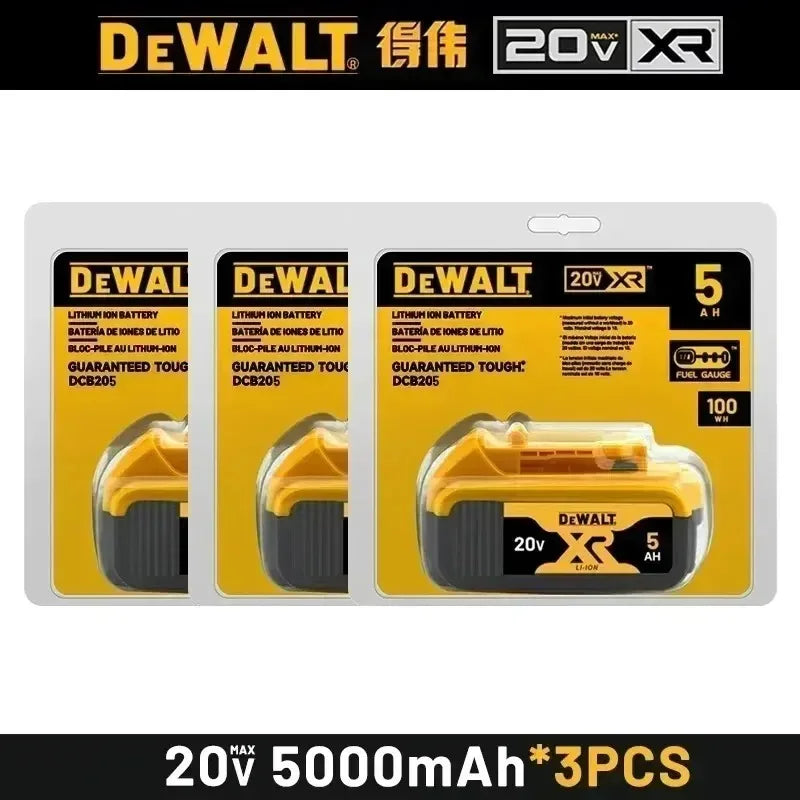 100% Original DeWalt 20V 6.0Ah Battery Power Tool Replacement for DeWalt DCB184 DCB181 DCB182 DCB200 6.0Ah 18Volt 20v Battery.