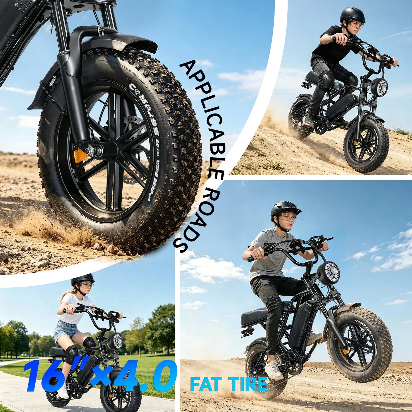 500W Mountain Ebike 36V 13Ah Lithium Battery 28MPH Max Speed 50Miles Long Range Adult Off Road Electric Mountain Bike 16 inch mini