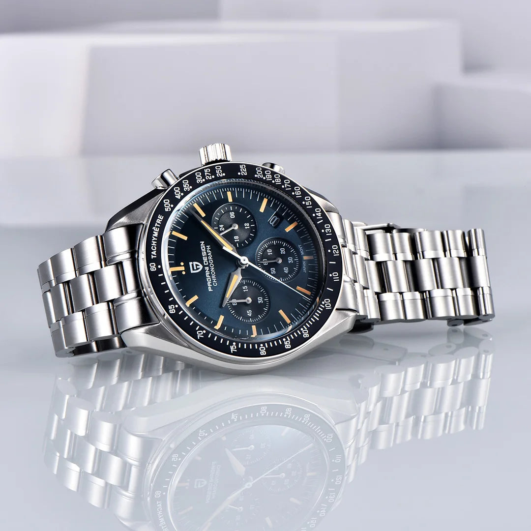 PAGANI DESIGN 1701 Moon Men's Watches Luxury Chronograph Quartz Watch For Men AR Sapphire Glass 100M Waterproof Wristwatch 2026