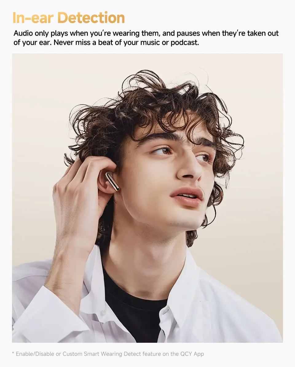 QCY MeloBuds Pro ANC Bluetooth 5.3 Earphones Wireless 46dB Hybrid ANC Hi-Res LDAC Earbuds 6 Mic Headphones 34H In-Ear Detection