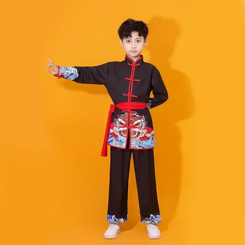 Chinese Kung Fu Uniform Children Wushu Sets Baby Martial Arts Costumes Girl Suit Perform Outfit Kids Clothes Boy Tai Chi Set